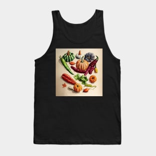 Autumn Kitchen Vegetables Tank Top